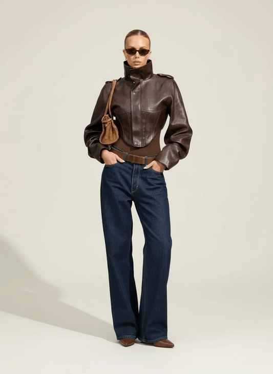 Chaqueta Vintage de piel sintética