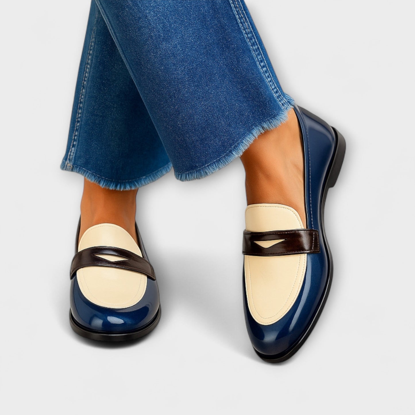 Claudia - Mocasines en contraste