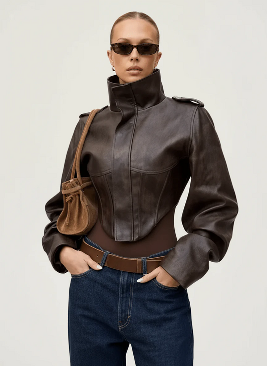 Chaqueta Vintage de piel sintética